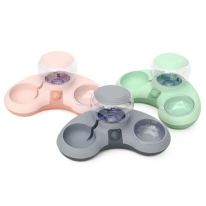 2-in-1 Pet Bowl with Automatic Water Dispenser and Non-Slip Design