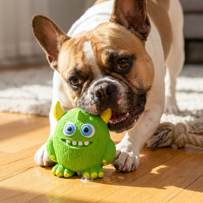 Durable Eco-Friendly Monster Teeth Cleaning Latex Squeaky Dog Toy