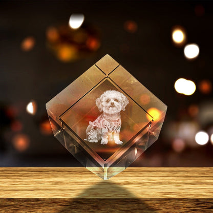 Custom 2D/3D Crystal Cube with Laser Engraving