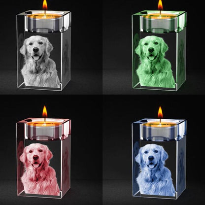 Custom 2D/3D Crystal Candleholder with Laser Engraving