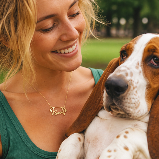 Personalized Animal Ear Name Necklace