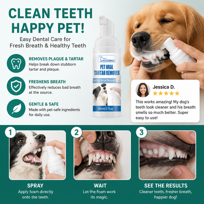 Dog Dental Cleaning Foam – Brighter Teeth & Fresh Breath