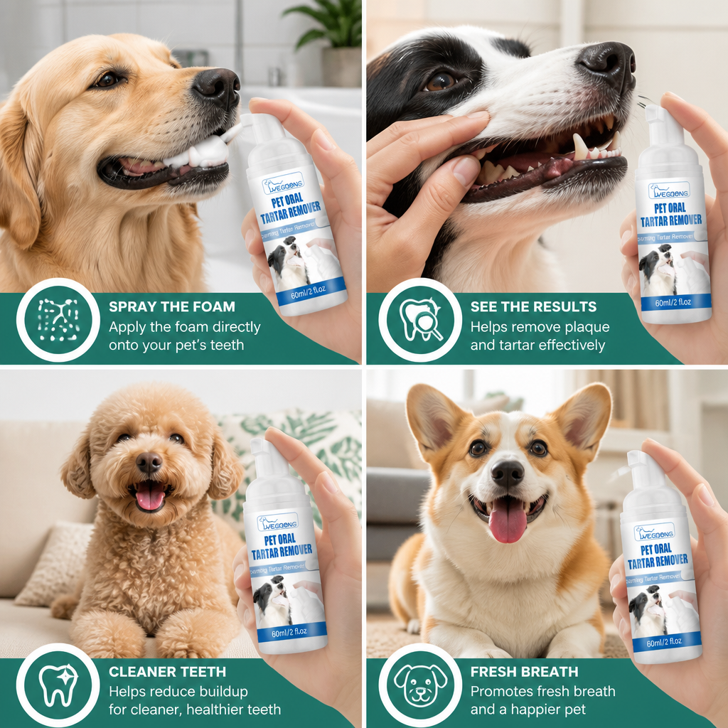 Dog Dental Cleaning Foam – Brighter Teeth & Fresh Breath