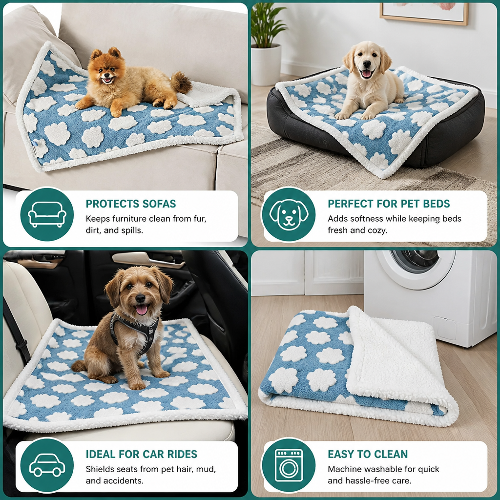 Waterproof Pet Blanket – Dual-Sided Couch & Furniture Protector