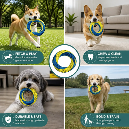 Durable Woven Ring Tug & Chew Toy for Dogs