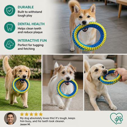 Durable Woven Ring Tug & Chew Toy for Dogs