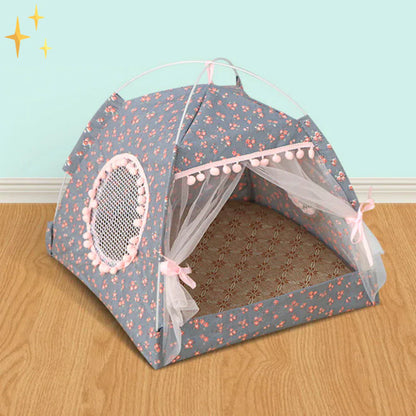 Cute Pet Tent With Blanket