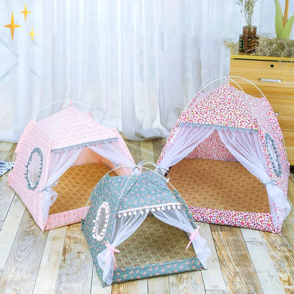 Cute Pet Tent With Blanket