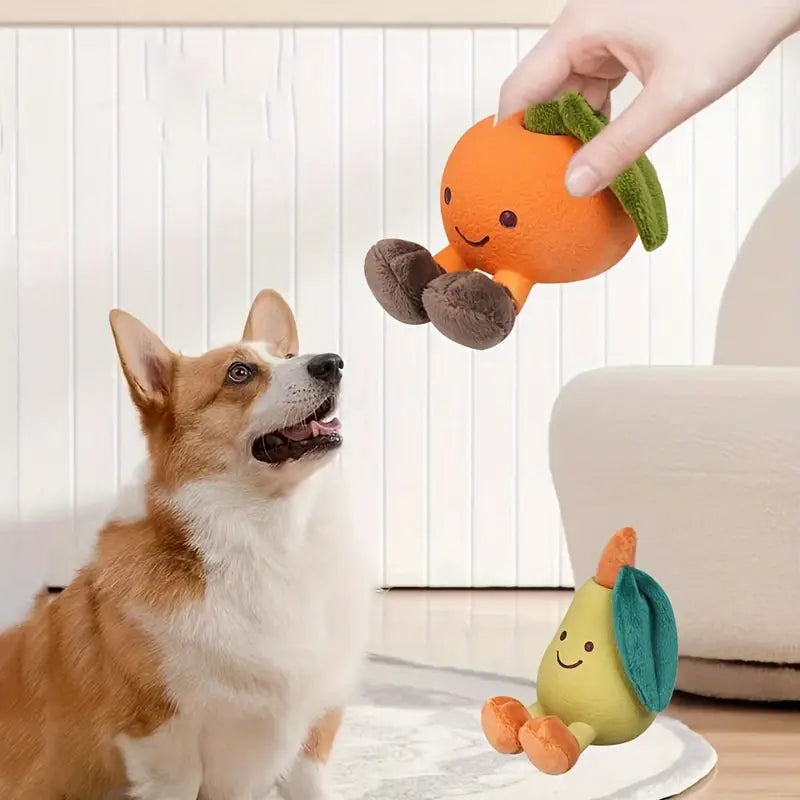 Fruity Dog Toy With Squeaker