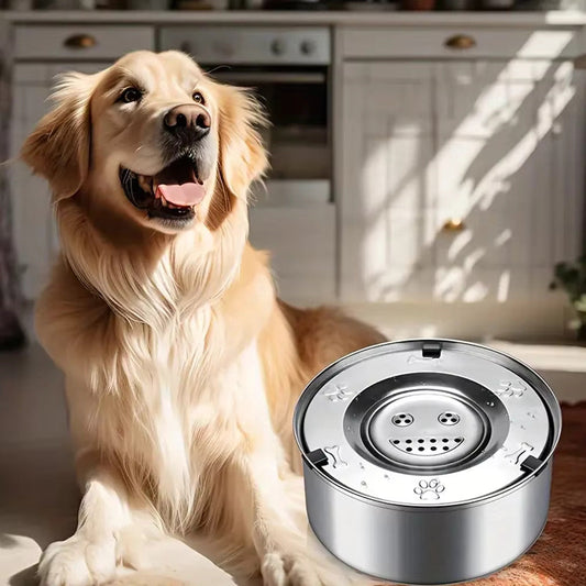 Stainless Steel Water Bowl For Dogs With Spill-Proof Function