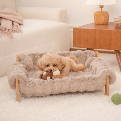 Luxury Elevated Solid Wood Dog Couch Bed