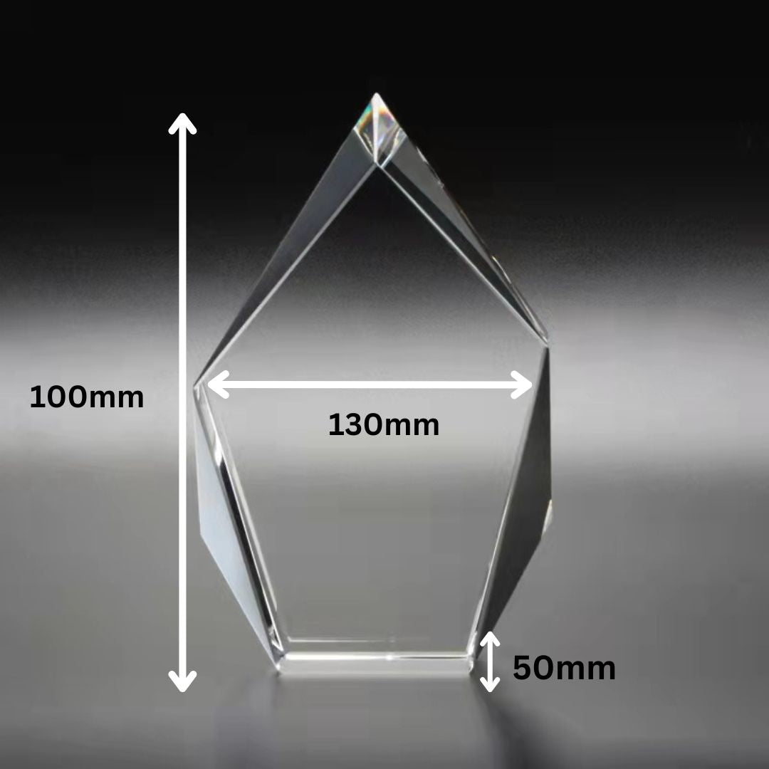 Custom 2D/3D Crystal Souvenir in the Shape of a Gemstone with Laser Engraving