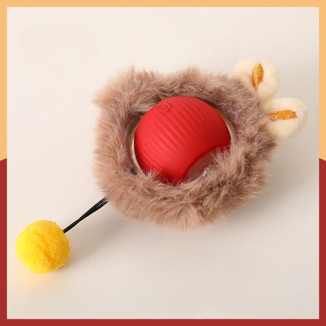 Interactive Game Ball with Tail for Cats