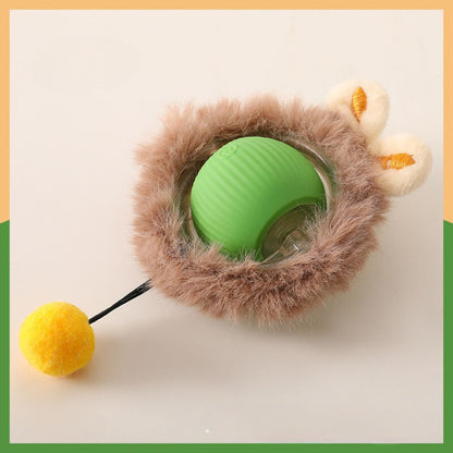 Interactive Game Ball with Tail for Cats