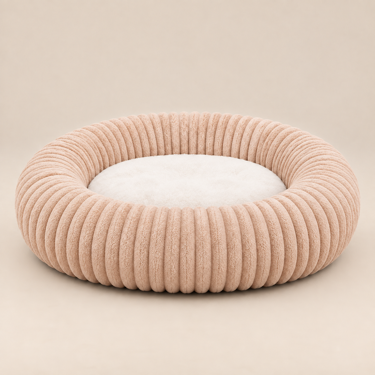 Personalized Round Fluffy Dog Bed