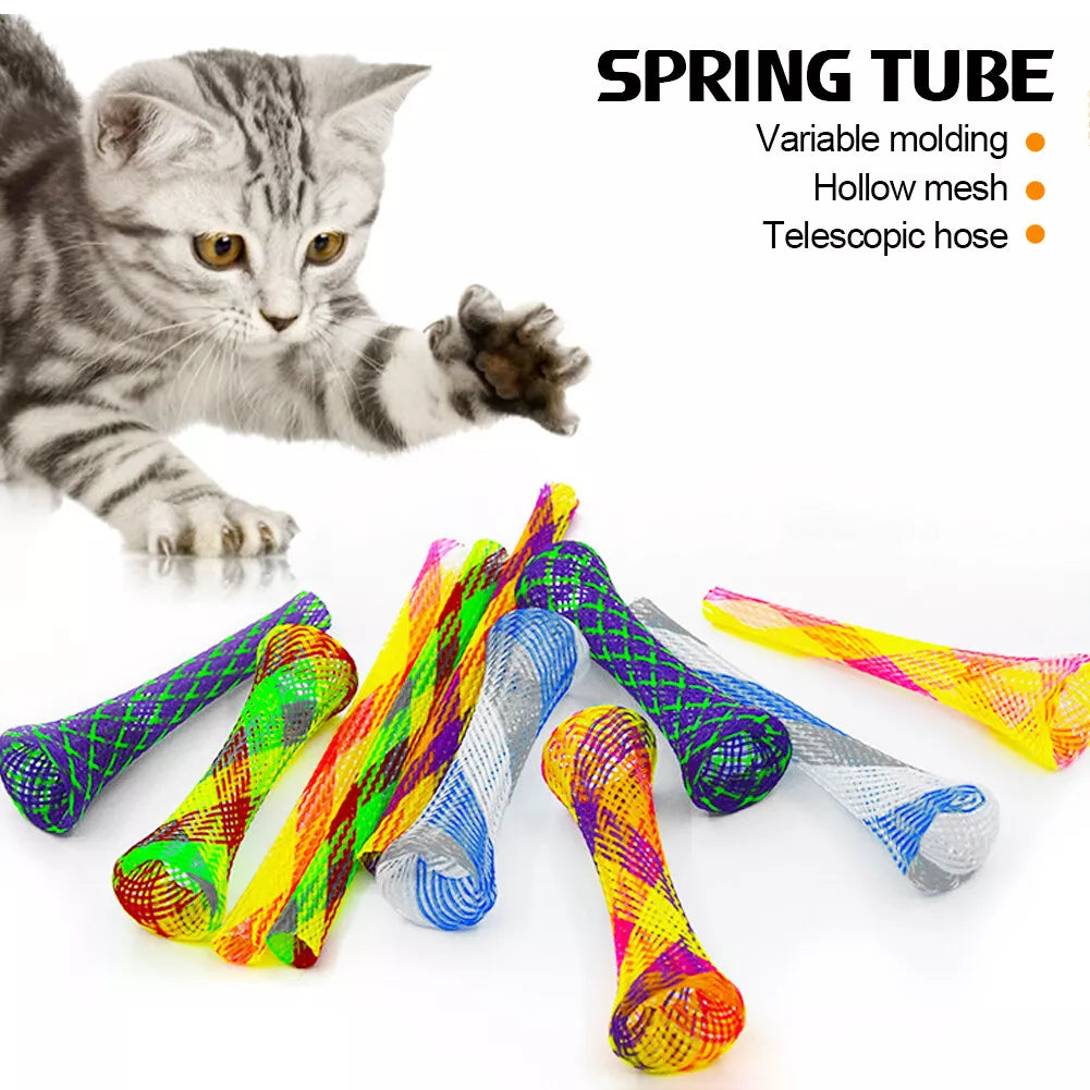 Flexible Cat Toys - Flexible Mesh Wands for Interactive Play