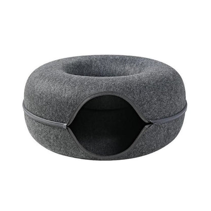 2-in-1 Donut Bed for Cats and Cave