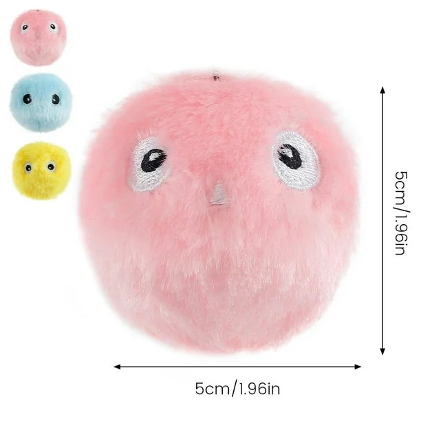 Interactive Plush Play Balls for Cats with Animal Sounds (Pack of 3)