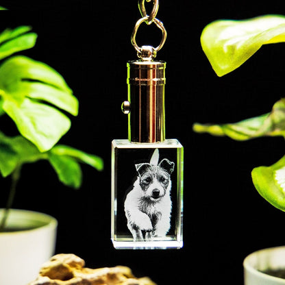 Custom 2D/3D Crystal Keychain with Laser Engraving