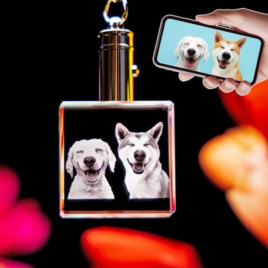 Custom 2D/3D Crystal Keychain with Laser Engraving
